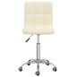vidaXL Sillas de comedor giratorias 2 unidades tela color crema vidaXL Sillas de comedor giratorias 2 unidades tela color crema