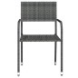 vidaXL Juego de comedor para jardín 7 piezas gris vidaXL Juego de comedor para jardín 7 piezas gris