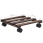 vidaXL Soporte con ruedas para macetas madera 4 uds cedro 25x25 cm vidaXL Soporte con ruedas para macetas madera 4 uds cedro 25x25 cm