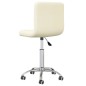 vidaXL Sillas de comedor giratorias 2 unidades tela color crema vidaXL Sillas de comedor giratorias 2 unidades tela color crema
