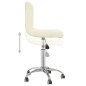 vidaXL Sillas de comedor giratorias 2 unidades tela color crema vidaXL Sillas de comedor giratorias 2 unidades tela color crema