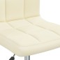 vidaXL Sillas de comedor giratorias 2 unidades tela color crema vidaXL Sillas de comedor giratorias 2 unidades tela color crema