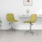 vidaXL Sillas de comedor giratorias 2 unidades tela verde