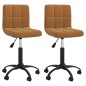 vidaXL Sillas de comedor giratorias 2 uds terciopelo marrón vidaXL Sillas de comedor giratorias 2 uds terciopelo marrón