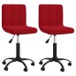 vidaXL Sillas de comedor giratorias 2 uds terciopelo rojo vino tinto vidaXL Sillas de comedor giratorias 2 uds terciopelo rojo vino tinto