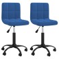 vidaXL Sillas de comedor giratorias 2 uds terciopelo azul vidaXL Sillas de comedor giratorias 2 uds terciopelo azul