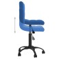 vidaXL Sillas de comedor giratorias 2 uds terciopelo azul vidaXL Sillas de comedor giratorias 2 uds terciopelo azul