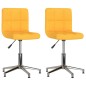 vidaXL Sillas de comedor giratorias 2 unidades tela amarillo mostaza vidaXL Sillas de comedor giratorias 2 unidades tela amarillo mostaza