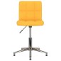 vidaXL Sillas de comedor giratorias 2 unidades tela amarillo mostaza vidaXL Sillas de comedor giratorias 2 unidades tela amarillo mostaza