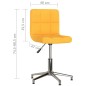 vidaXL Sillas de comedor giratorias 2 unidades tela amarillo mostaza vidaXL Sillas de comedor giratorias 2 unidades tela amarillo mostaza