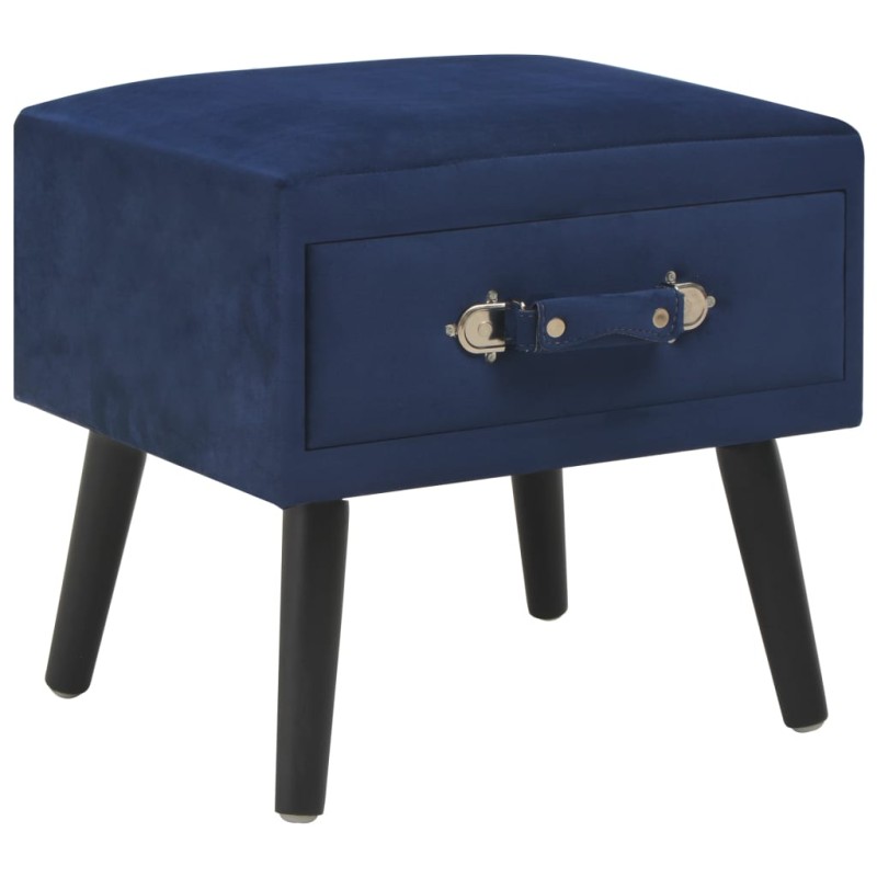 vidaXL Mesita de noche azul 40x35x40 cm terciopelo vidaXL Mesita de noche azul 40x35x40 cm terciopelo