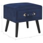vidaXL Mesita de noche azul 40x35x40 cm terciopelo vidaXL Mesita de noche azul 40x35x40 cm terciopelo