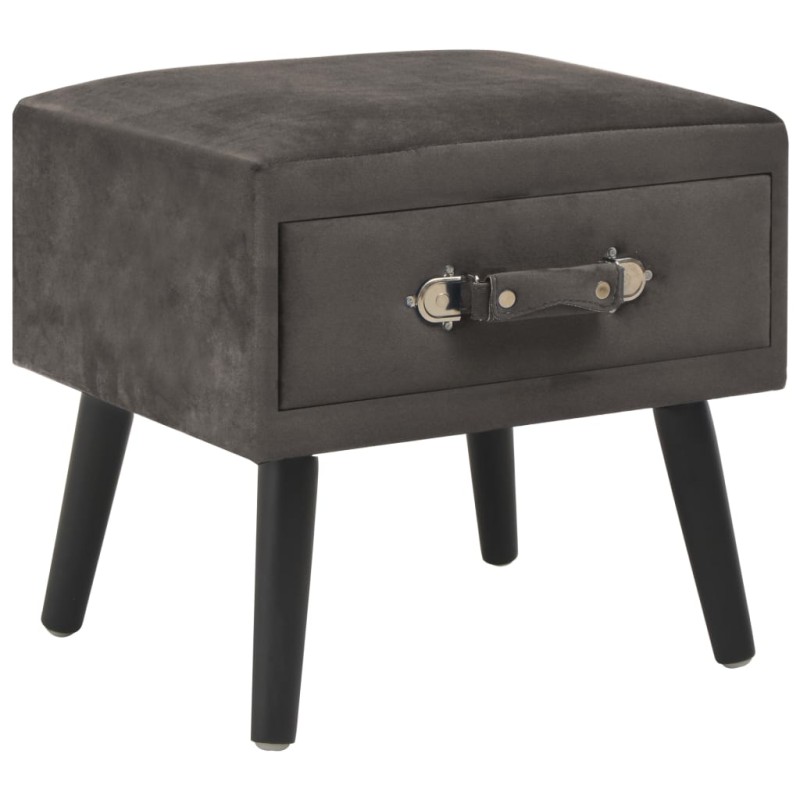 vidaXL Mesita de noche gris 40x35x40 cm terciopelo vidaXL Mesita de noche gris 40x35x40 cm terciopelo