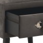 vidaXL Mesita de noche gris 40x35x40 cm terciopelo vidaXL Mesita de noche gris 40x35x40 cm terciopelo