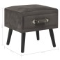 vidaXL Mesita de noche gris 40x35x40 cm terciopelo vidaXL Mesita de noche gris 40x35x40 cm terciopelo