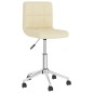 vidaXL Sillas de comedor giratorias 2 unidades tela color crema vidaXL Sillas de comedor giratorias 2 unidades tela color crema