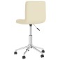 vidaXL Sillas de comedor giratorias 2 unidades tela color crema vidaXL Sillas de comedor giratorias 2 unidades tela color crema