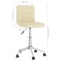 vidaXL Sillas de comedor giratorias 2 unidades tela color crema vidaXL Sillas de comedor giratorias 2 unidades tela color crema