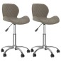 vidaXL Sillas de comedor giratorias 2 uds de terciopelo gris claro vidaXL Sillas de comedor giratorias 2 uds de terciopelo gris claro