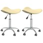 vidaXL Sillas de comedor giratorias 2 unidades cuero sintético crema vidaXL Sillas de comedor giratorias 2 unidades cuero sintético crema