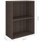 vidaXL Estantería de madera de ingeniería gris Sonoma 60x31x78 cm vidaXL Estantería de madera de ingeniería gris Sonoma 60x31x78 cm