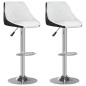 vidaXL Taburetes de cocina 2 unidades cuero sintético blanco y negro vidaXL Taburetes de cocina 2 unidades cuero sintético blanco y negro