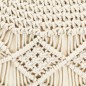 vidaXL Puf de macramé hecho a mano algodón 45x30 cm vidaXL Puf de macramé hecho a mano algodón 45x30 cm