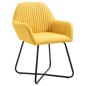 vidaXL Sillas de comedor 2 unidades tela amarillo vidaXL Sillas de comedor 2 unidades tela amarillo