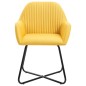 vidaXL Sillas de comedor 2 unidades tela amarillo vidaXL Sillas de comedor 2 unidades tela amarillo
