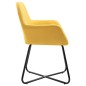 vidaXL Sillas de comedor 2 unidades tela amarillo vidaXL Sillas de comedor 2 unidades tela amarillo