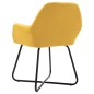 vidaXL Sillas de comedor 2 unidades tela amarillo vidaXL Sillas de comedor 2 unidades tela amarillo