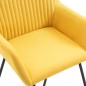 vidaXL Sillas de comedor 2 unidades tela amarillo vidaXL Sillas de comedor 2 unidades tela amarillo
