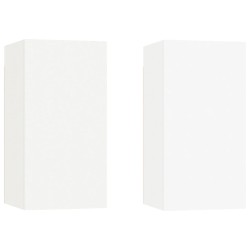 vidaXL Muebles para TV 2 uds madera contrachapada blanco 30,5x30x60 cm