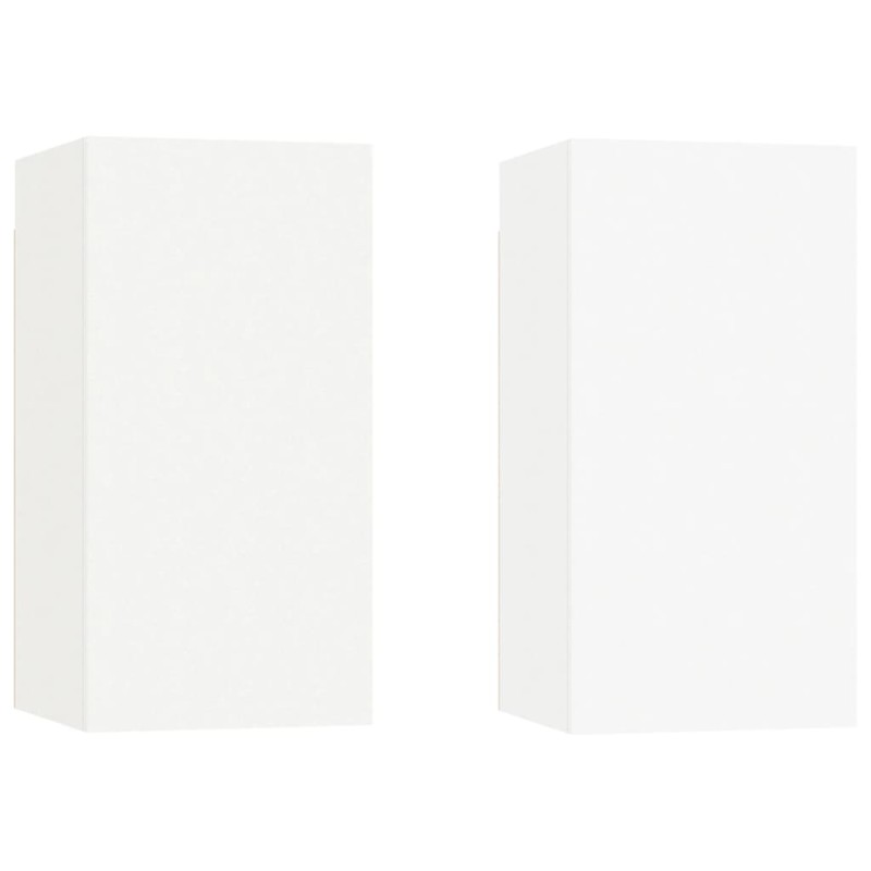 vidaXL Muebles para TV 2 uds madera contrachapada blanco 30,5x30x60 cm vidaXL Muebles para TV 2 uds madera contrachapada blanco 30,5x30x60 cm