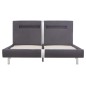vidaXL Cama con LED de cuero sintético gris 140x200 cm vidaXL Cama con LED de cuero sintético gris 140x200 cm