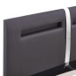 vidaXL Cama con LED de cuero sintético gris 140x200 cm vidaXL Cama con LED de cuero sintético gris 140x200 cm