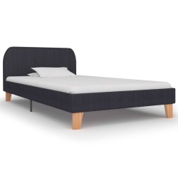 vidaXL Estructura de cama de tela gris oscuro 90x200 cm