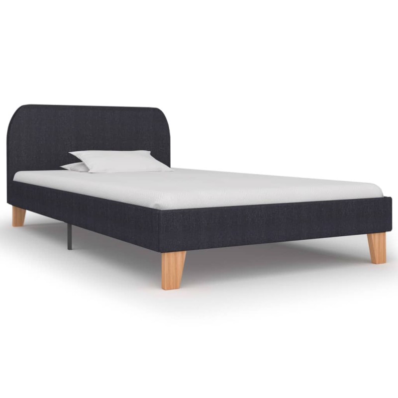 vidaXL Estructura de cama de tela gris oscuro 90x200 cm vidaXL Estructura de cama de tela gris oscuro 90x200 cm