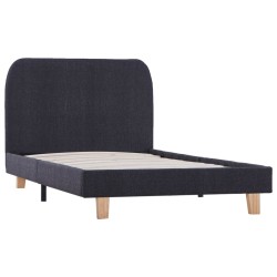vidaXL Estructura de cama de tela gris oscuro 90x200 cm