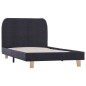 vidaXL Estructura de cama de tela gris oscuro 90x200 cm vidaXL Estructura de cama de tela gris oscuro 90x200 cm