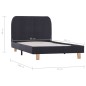 vidaXL Estructura de cama de tela gris oscuro 90x200 cm vidaXL Estructura de cama de tela gris oscuro 90x200 cm
