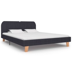 vidaXL Estructura de cama de tela gris oscuro 180x200 cm