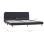 vidaXL Estructura de cama de tela gris oscuro 180x200 cm vidaXL Estructura de cama de tela gris oscuro 180x200 cm