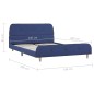 vidaXL Estructura de cama de tela azul 140x200 cm vidaXL Estructura de cama de tela azul 140x200 cm