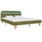 vidaXL Estructura de cama con LED tela verde 160x200 cm vidaXL Estructura de cama con LED tela verde 160x200 cm