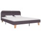 vidaXL Estructura de cama con LED tela gris topo 160x200 cm vidaXL Estructura de cama con LED tela gris topo 160x200 cm