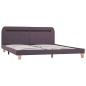 vidaXL Estructura de cama con LED tela gris topo 160x200 cm vidaXL Estructura de cama con LED tela gris topo 160x200 cm