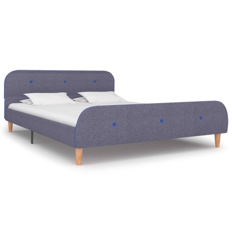 vidaXL Estructura de cama de tela gris claro 140x200 cm