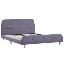 vidaXL Estructura de cama de tela gris claro 140x200 cm