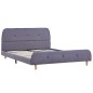 vidaXL Estructura de cama de tela gris claro 140x200 cm
